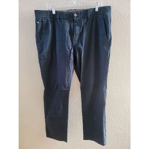 Weatherproof Vintage Men's Pants Tapered Leg Casual Pockets Black Size 36/30 - Picture 1 of 5